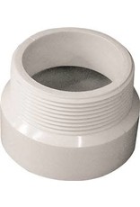 Ipex CANPLAS 192872 Pipe Adapter, 2 in, MNPT x Hub, PVC, White