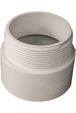 Ipex CANPLAS 192873 Pipe Adapter, 3 in, MNPT x Hub, PVC, White