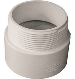 Ipex CANPLAS 192873 Pipe Adapter, 3 in, MNPT x Hub, PVC, White