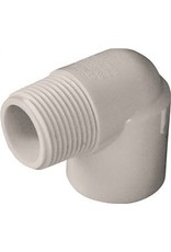 Lasco LASCO 410007BC Street Elbow, 3/4 in, MPT x Slip, 90 deg Angle, PVC, White, SCH 40 Schedule