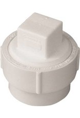 Ipex CANPLAS 193704AS Cleanout Body with Threaded Plug, 4 in, Spigot x FNPT, PVC, White