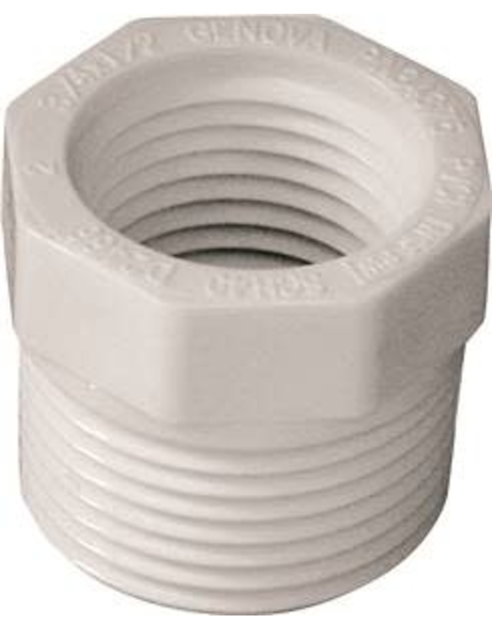 Lasco LASCO 439101BC Reducing Bush, 1/2 x 3/4 in, MNPT x FNPT, PVC, White, SCH 40 Schedule