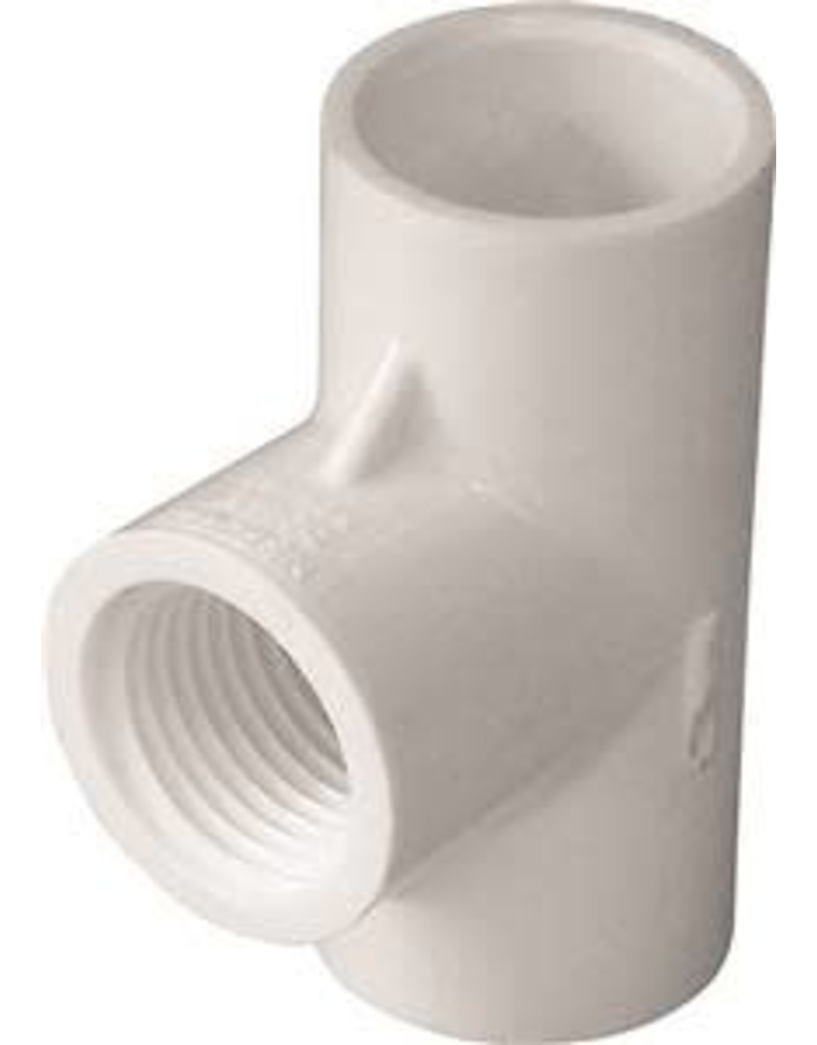 Lasco LASCO 402005BC Pipe Tee, 1/2 in, Slip x FPT, PVC, White, SCH 40 Schedule, 600 psi Pressure