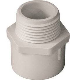 Lasco LASCO 436010BC Male Adapter, 1 in, MPT x Slip, PVC, White, SCH 40 Schedule, 450 psi Pressure