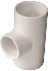 Lasco LASCO 401131BC Reducing Tee, 1 x 3/4 in, Slip, PVC, White, SCH 40 Schedule, 450 psi Pressure