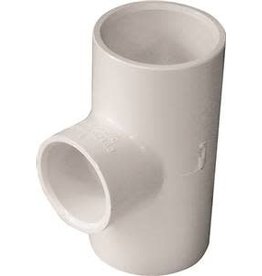 Lasco LASCO 401131BC Reducing Tee, 1 x 3/4 in, Slip, PVC, White, SCH 40 Schedule, 450 psi Pressure