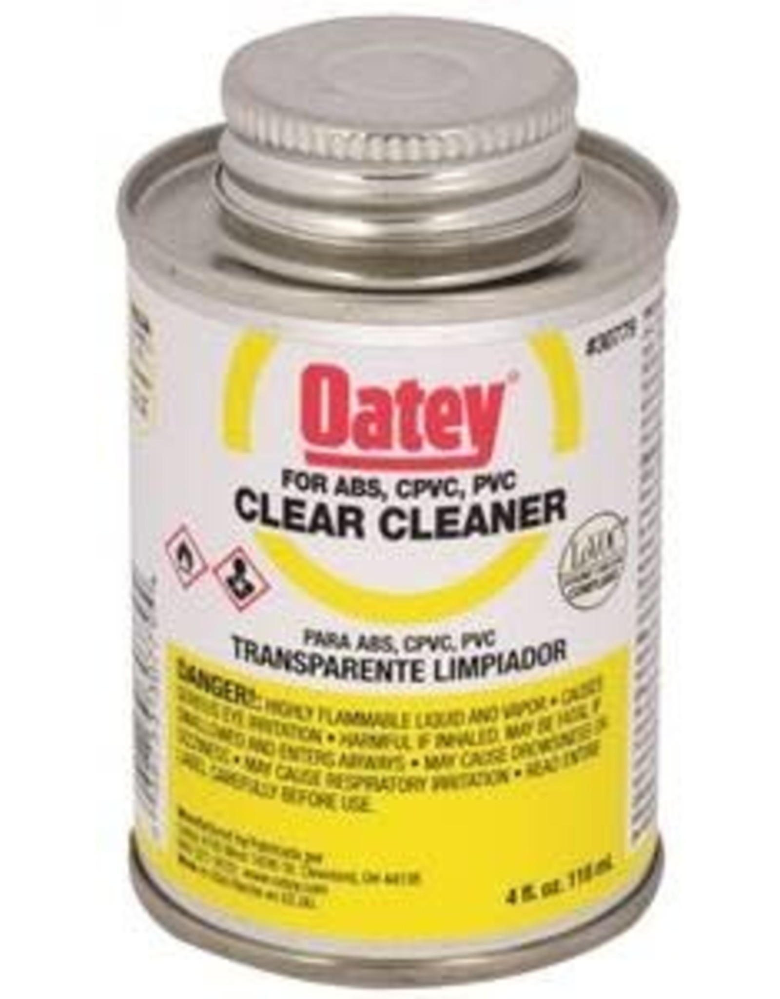 Oatey 30779 Pipe Cleaner, Liquid, Clear, 4 oz Can AOK Building Supply