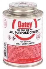 Oatey Oatey 30821 Solvent Cement, 8 oz Can, Liquid, Milky Clear