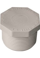 Lasco LASCO 450012BC Pipe Plug, 1-1/4 in, MPT, PVC, White, SCH 40 Schedule