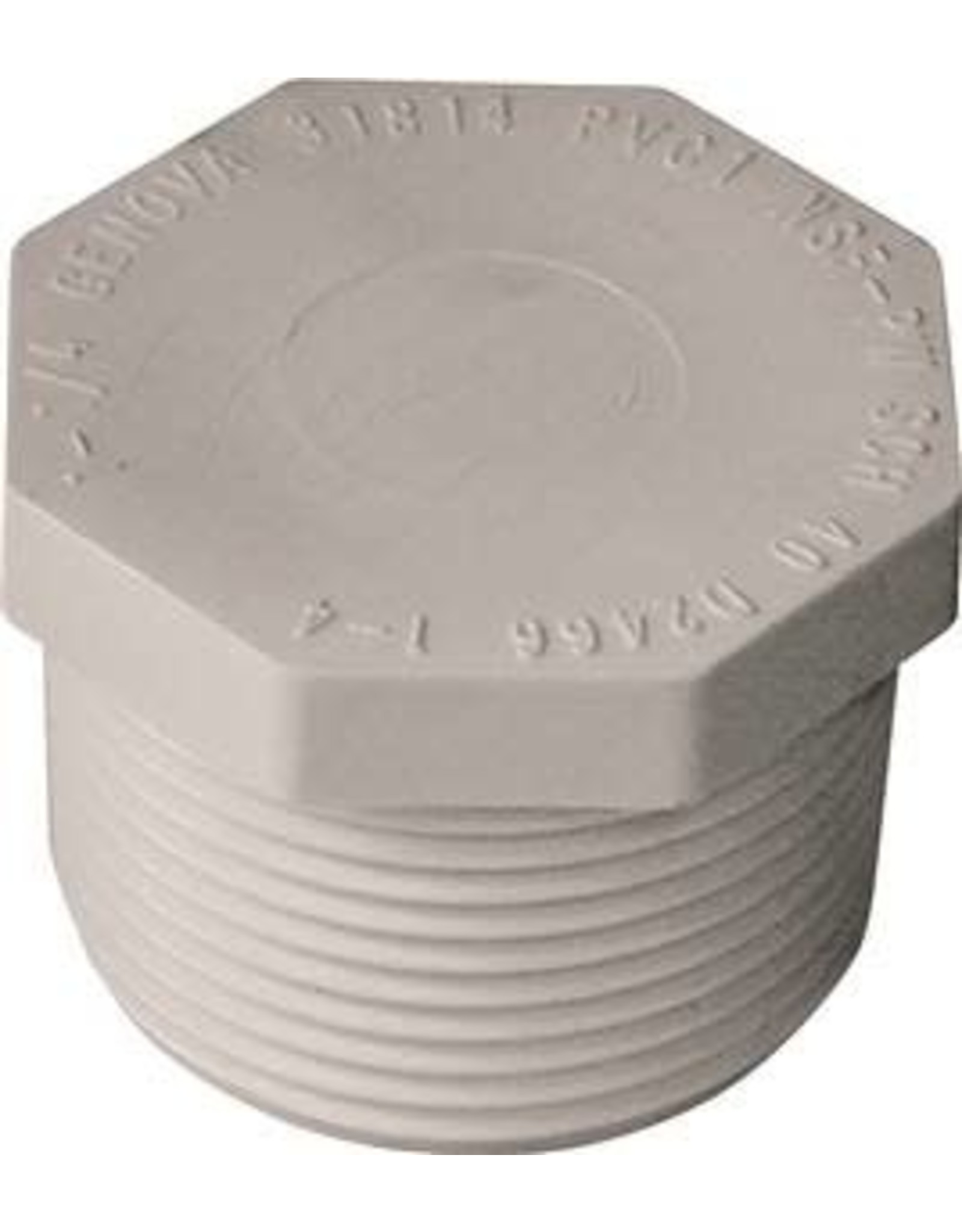 Lasco LASCO 450012BC Pipe Plug, 1-1/4 in, MPT, PVC, White, SCH 40 Schedule