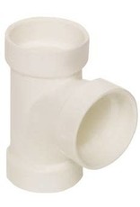 Ipex CANPLAS 192152L Sanitary Tee, 2 in, Hub, PVC, White