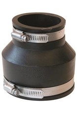 Fernco FERNCO P1056-32 Flexible Pipe Coupling, 3 x 2 in, PVC, Black, 4.3 psi Pressure