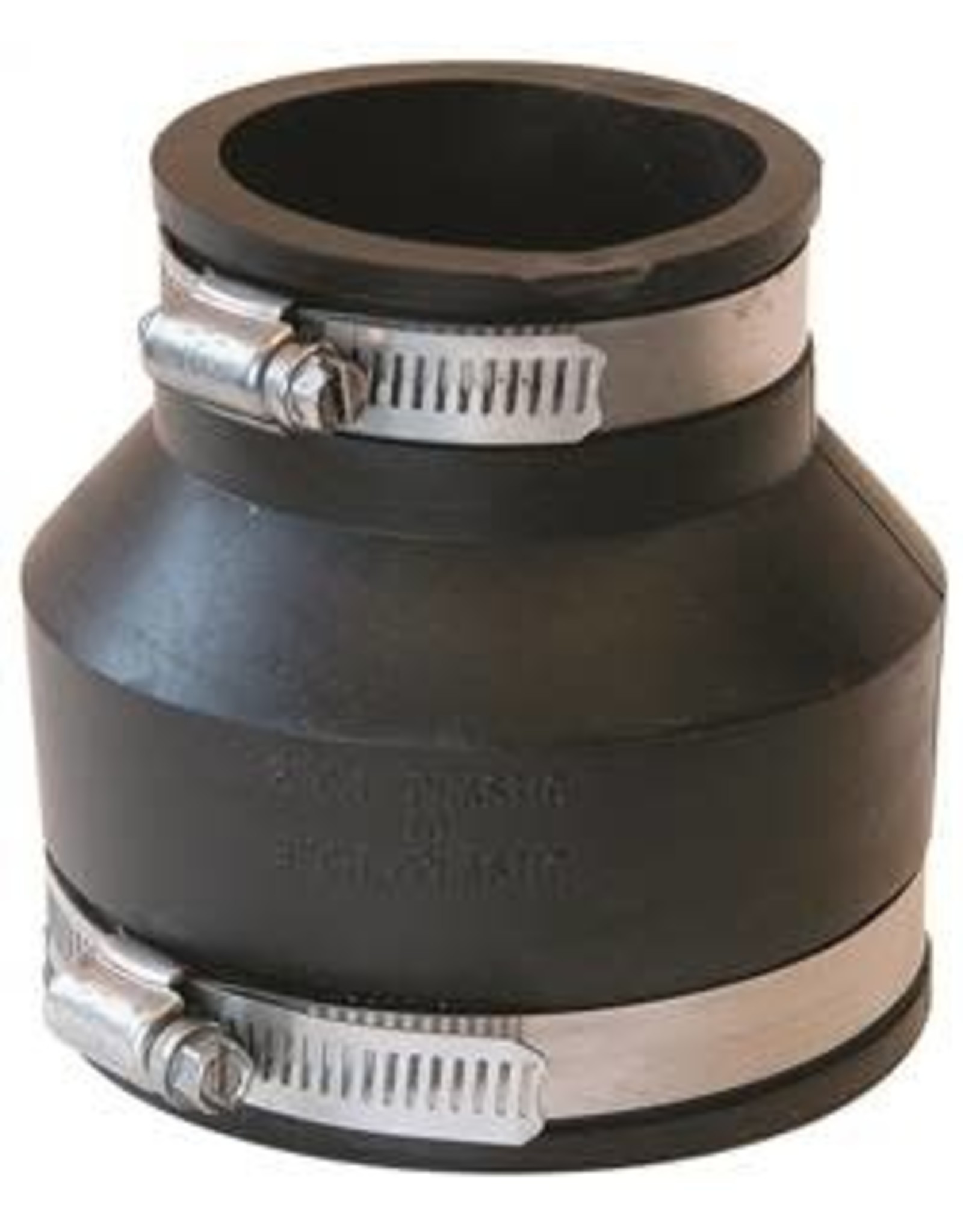 Fernco FERNCO P1056-32 Flexible Pipe Coupling, 3 x 2 in, PVC, Black, 4.3 psi Pressure