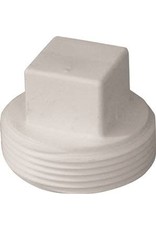 Ipex IPEX 193054S Cleanout Plug, 4 in, MNPT, PVC, White, SCH 40 Schedule