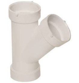 Ipex CANPLAS 192302L Pipe Wye, 2 in, Hub, PVC, White, SCH 40 Schedule