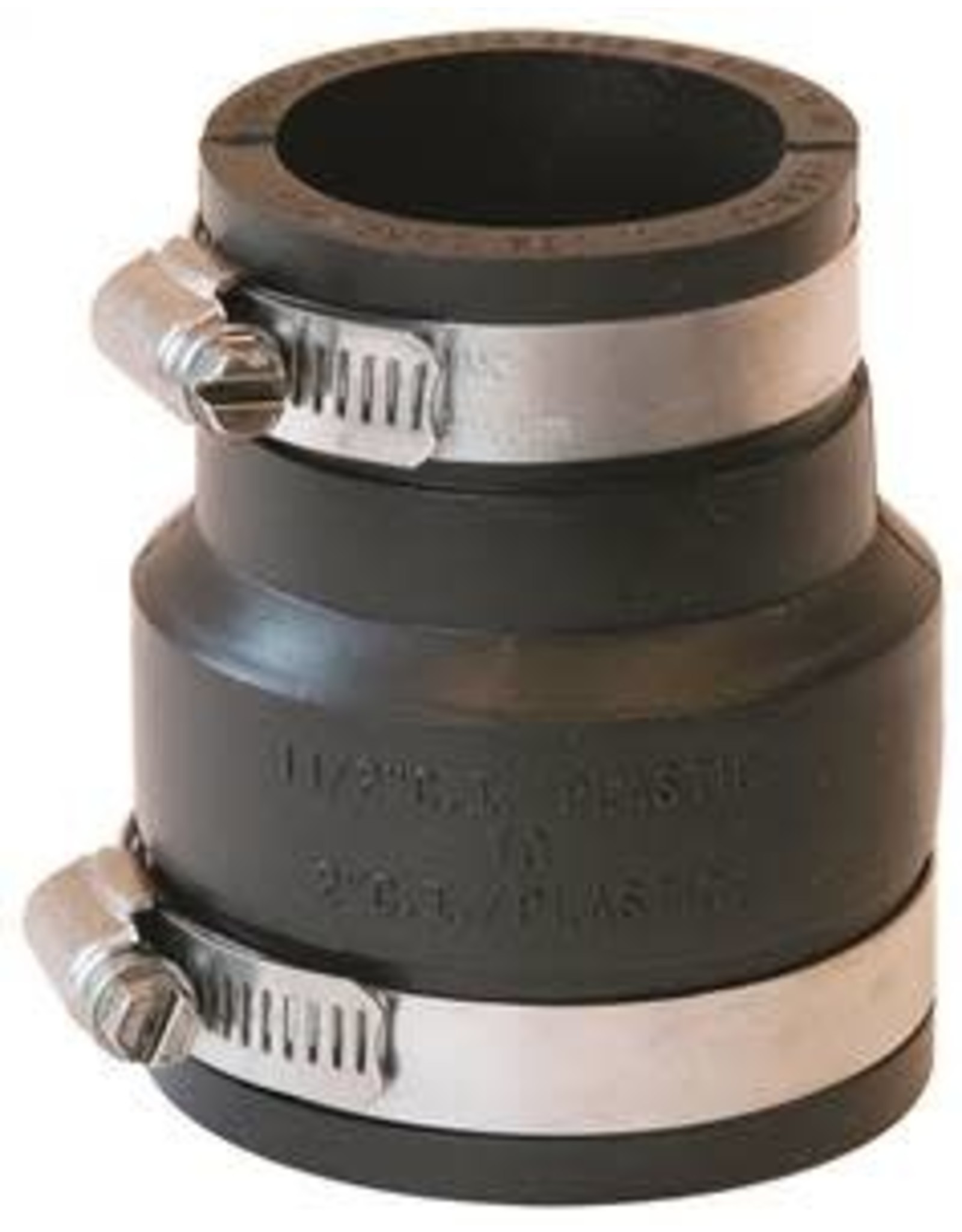 Fernco FERNCO P1056-215 Flexible Pipe Coupling, 2 x 1-1/2 in, PVC, Black, 4.3 psi Pressure