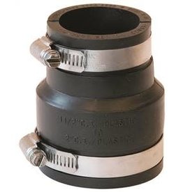 Fernco FERNCO P1056-215 Flexible Pipe Coupling, 2 x 1-1/2 in, PVC, Black, 4.3 psi Pressure