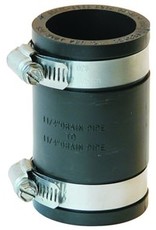 Fernco FERNCO P1056-125 Flexible Pipe Coupling, 1-1/4 in, PVC, Black, 4.3 psi Pressure