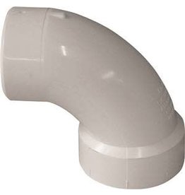 Ipex CANPLAS 192454L Sanitary Street Elbow, 4 in, Spigot x Hub, 90 deg Angle, PVC, White