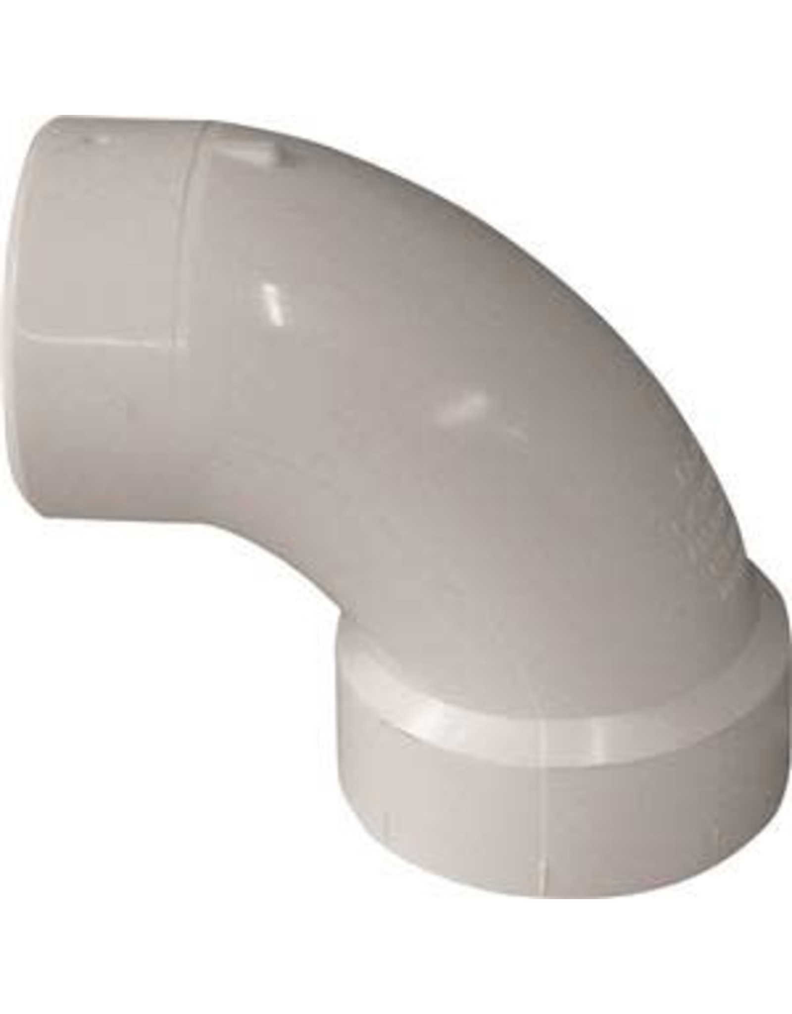 Ipex CANPLAS 192453L Sanitary Street Elbow, 3 in, Spigot x Hub, 90 deg Angle, PVC, White