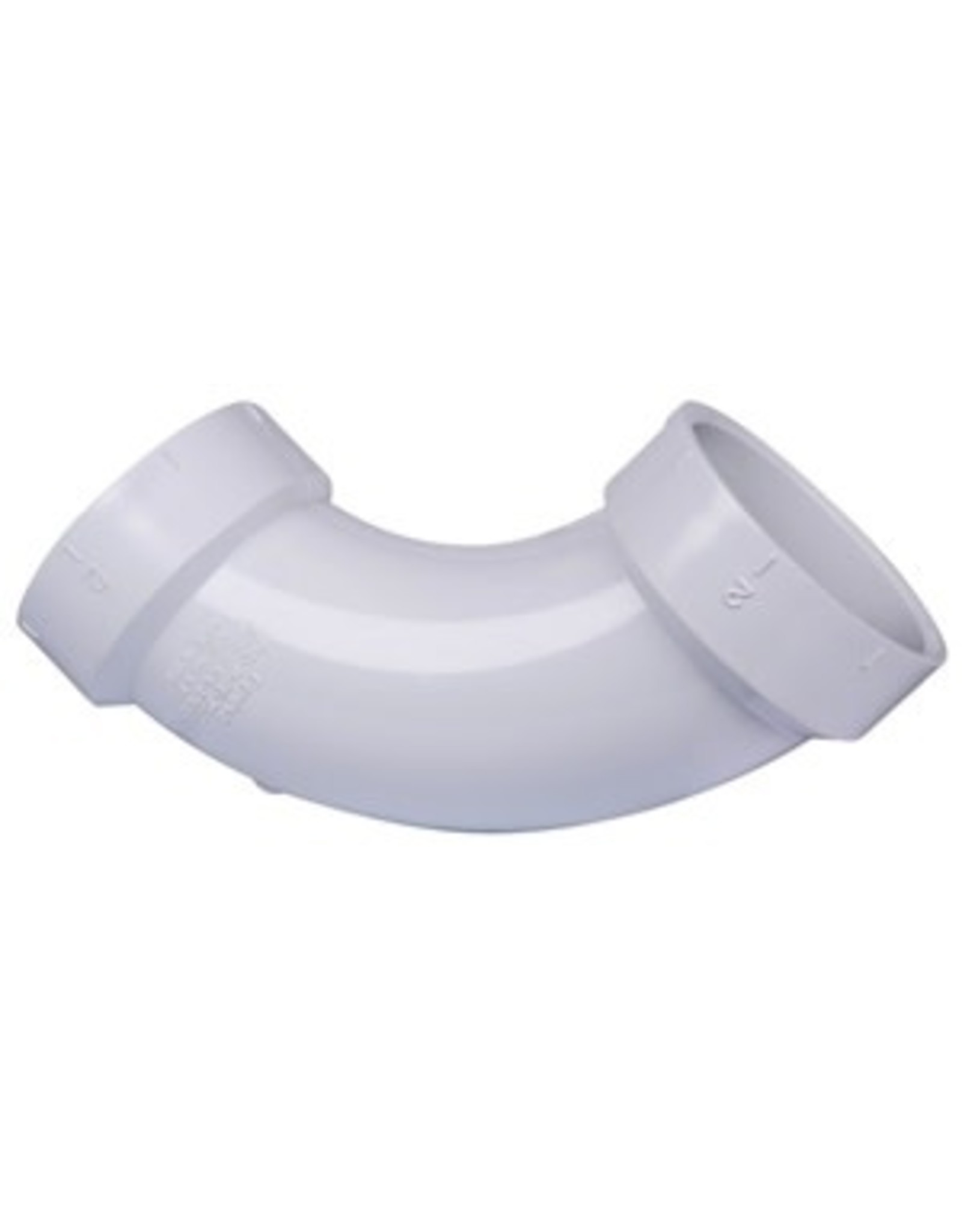 Ipex CANPLAS 192277 Long Sweep Elbow, 2 in, Hub, 90 deg Angle, PVC, White