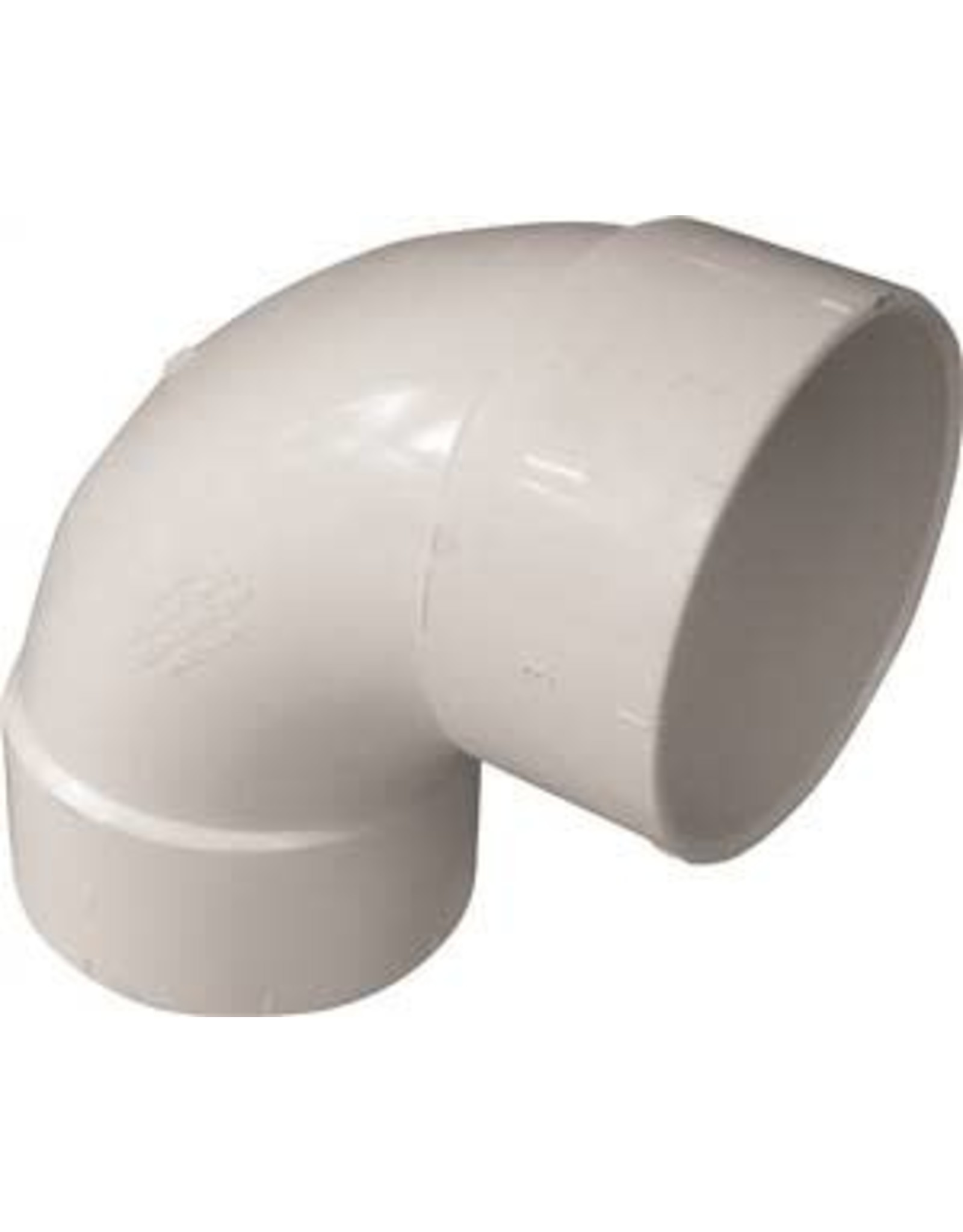 Ipex CANPLAS 414164BC Sanitary Elbow, 4 in, Hub, 90 deg Angle, PVC, White