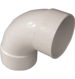 Ipex CANPLAS 414164BC Sanitary Elbow, 4 in, Hub, 90 deg Angle, PVC, White