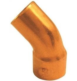 Elkhart EPC 31202 Street Pipe Elbow, 3/4 in, C x FTG, Sweat, 45 deg Angle, Wrot Copper