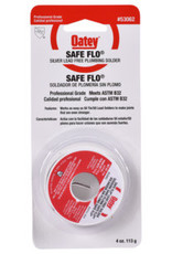 Oatey Oatey Safe-Flo 53062 Wire Solder, 1/4 lb Carded, Solid, Gray/Silver, 415 to 455 deg F Melting Point