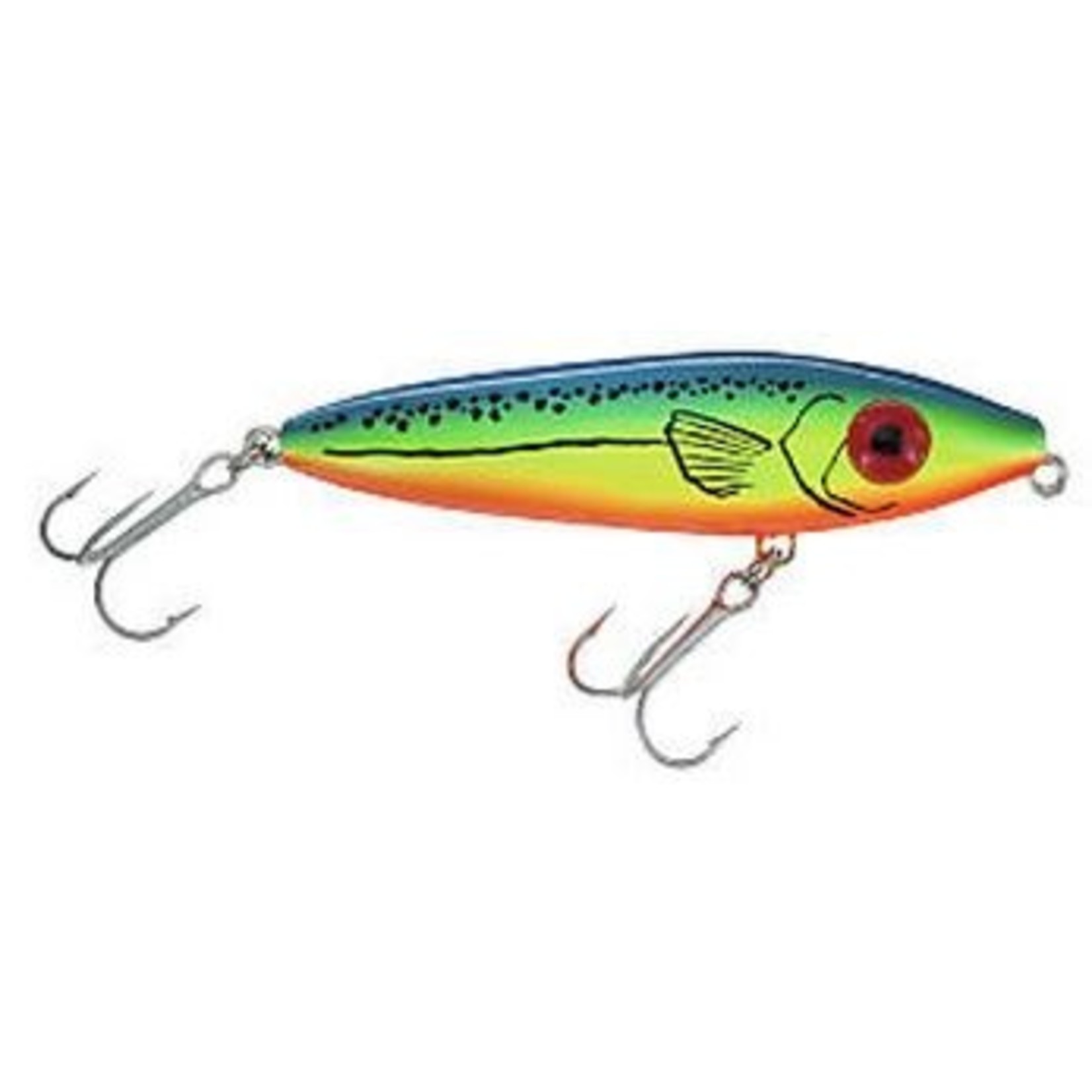 L& S Bait Company MirrOlure | SHE DOG SURFACE WALKER 4in 3/4oz "BLUE/CHART/ORG"