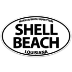 Marsh & Bayou Outfitters | Shell Beach Decal 5"