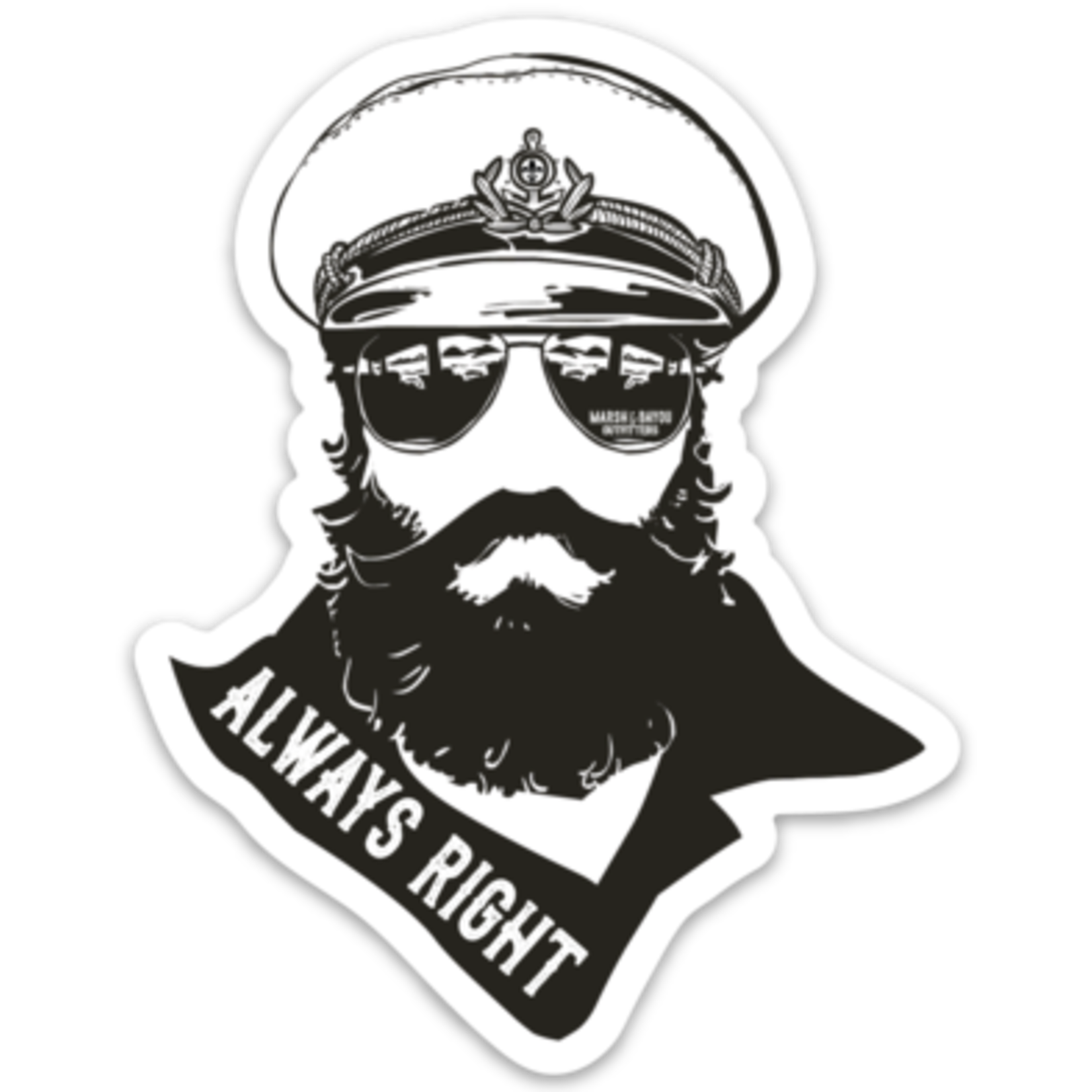 Marsh & Bayou Outfitters | The Captain Is "Always Right" Decal