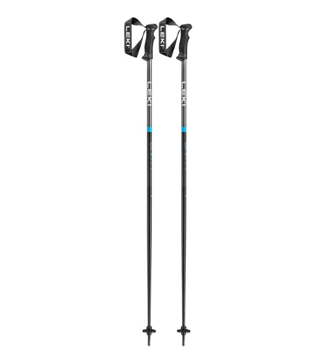 LEKI QNTM Ski Poles - Affordable Aluminum Poles With EVOCON Grip & Adjustable Straps