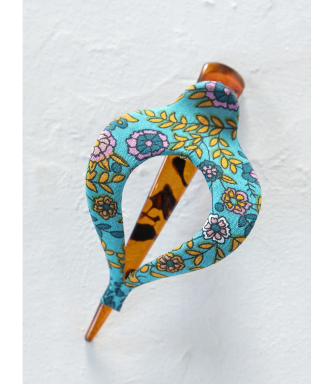 Natural Life Floral Fabric Boho Hair Clip