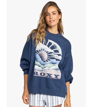 Roxy Lineup Oversized Crew Neck Sweatshirt