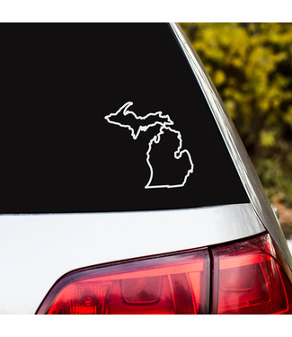 Michigan Awesome Michigan State Outline Vinyl Sticker