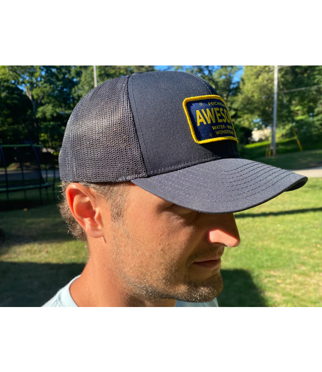 Michigan Awesome Water-Winter Wonderland Trucker Hat