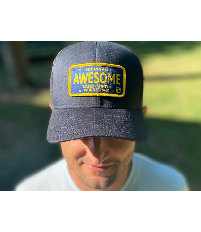 Michigan Awesome Water-Winter Wonderland Trucker Hat