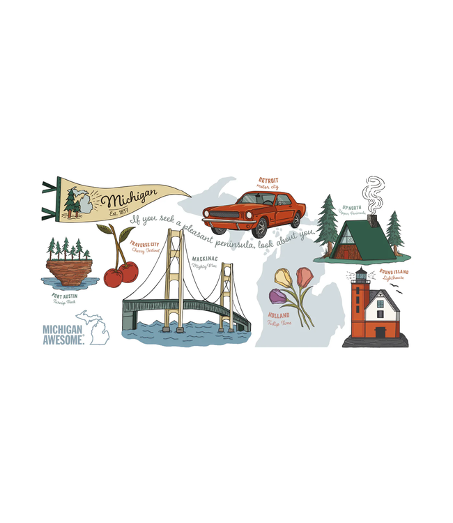 Michigan Awesome Michigan Icons Mug