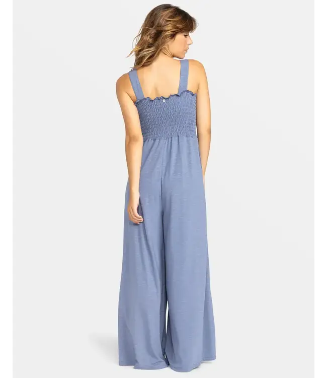 Roxy Just Passing By Smocked Jumpsuit