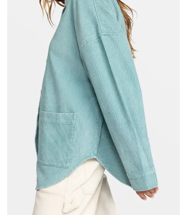Roxy Kick Back Washed Corduroy Shacket