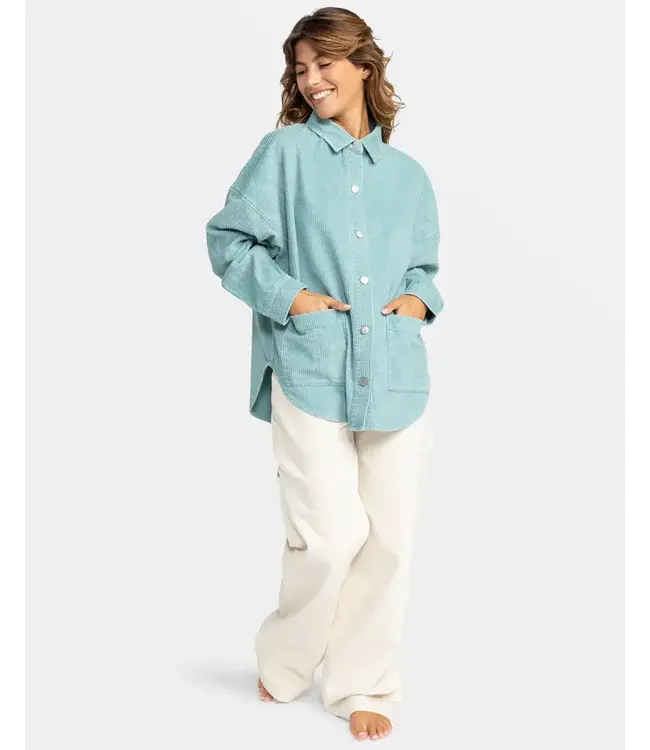 Roxy Kick Back Washed Corduroy Shacket