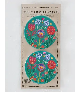 Natural Life Car Coasters Set