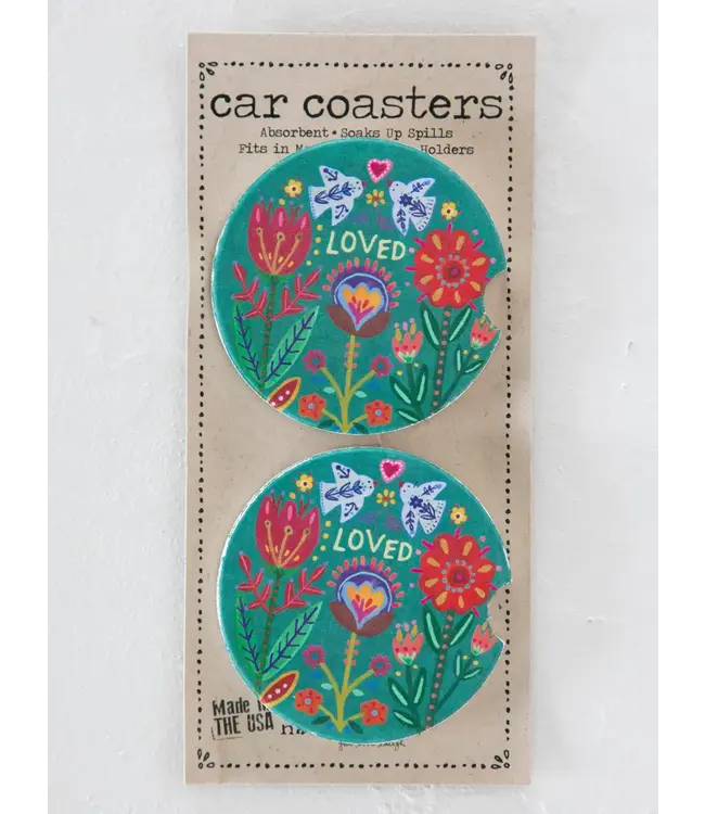 Natural Life Car Coasters Set