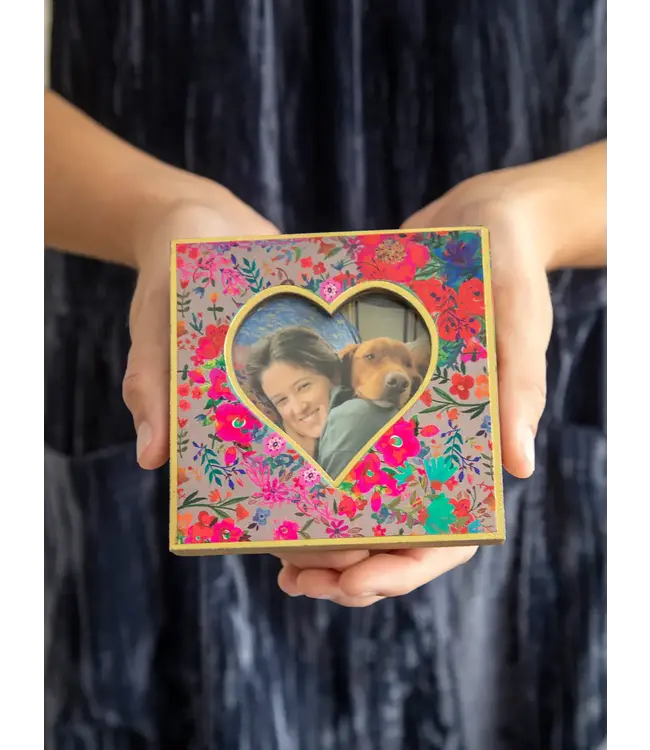 Natural Life Mini Heart Wooden Picture Frame