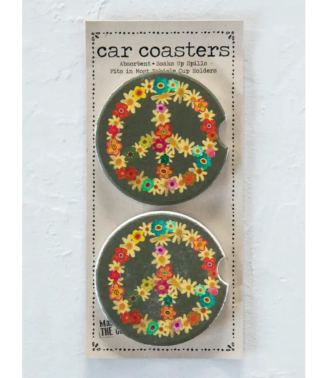 Natural Life Car Coasters Set