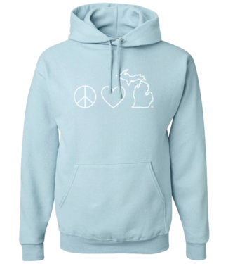 Michigan Awesome Peace Love Michigan Hoodie
