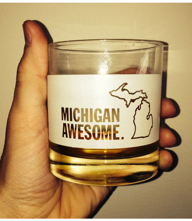 Michigan Awesome Michigan Awesome Rocks Glass