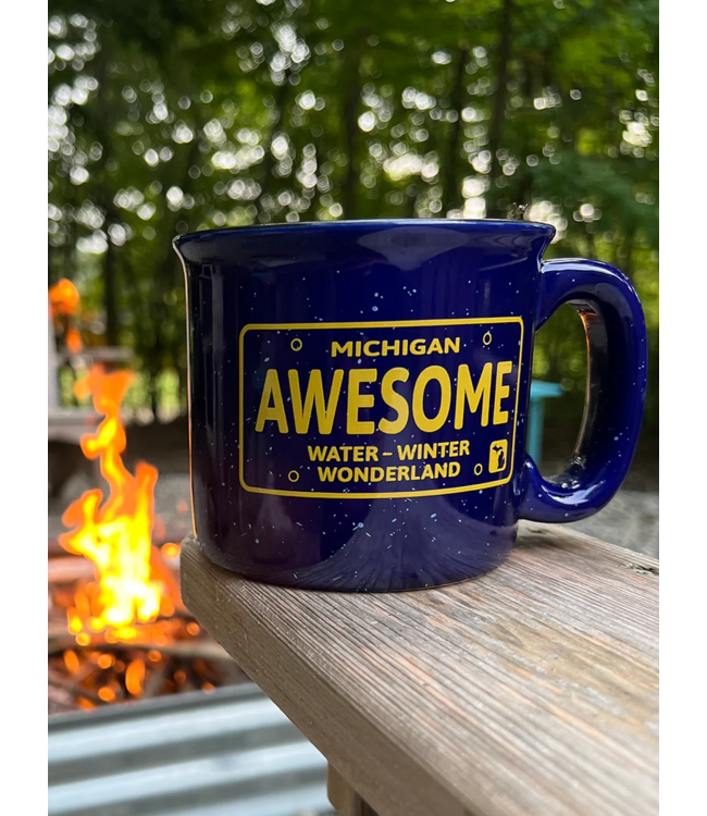 Michigan Awesome Water-Winter Wonderland Campfire Mug