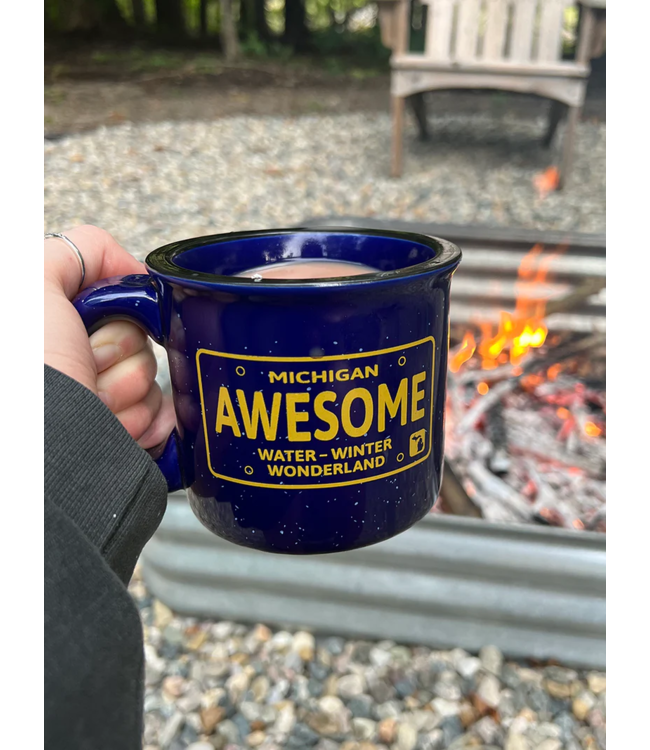 Michigan Awesome Water-Winter Wonderland Campfire Mug